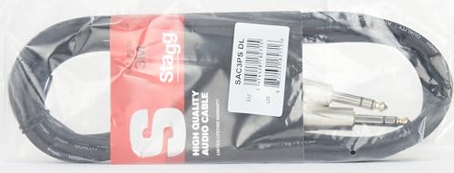 Cable de Instrumento Stagg Negro de Conector a Conector 3 m