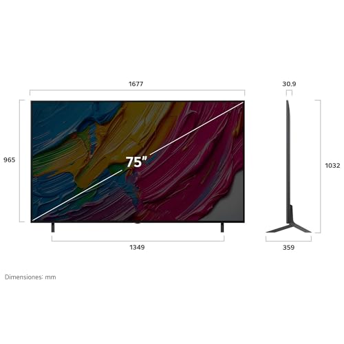 LG Pantalla 75 Pulgadas QNED AI QNED80 4K Smart TV 2025