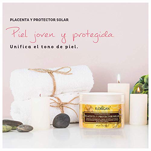 Crema Rejuvenecedora Placenta y Protector Solar Florigan® 350grs.