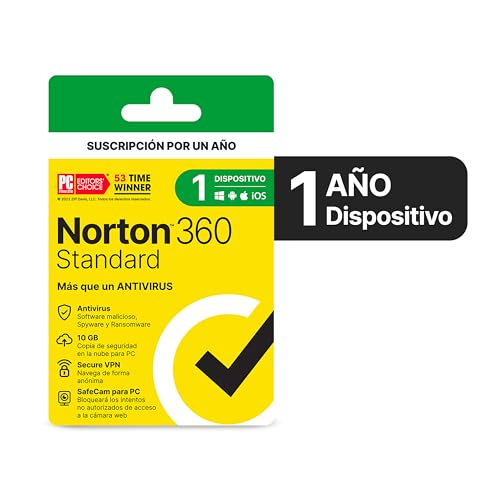 Norton Antivirus 360 Standard 10gb 1 Dispositivo 1 Año