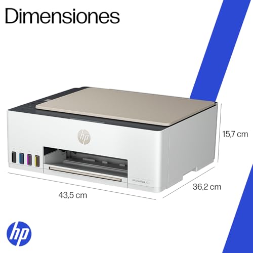 HP Impresora Multifuncional Smart Tank 523, Tinta Continua, Todo-en-Uno, Color, USB, DÚPLEX (Doble Cara) Manual, Impresión, Copiado, Escaneo, Garantía 1 año (4A8S2A)