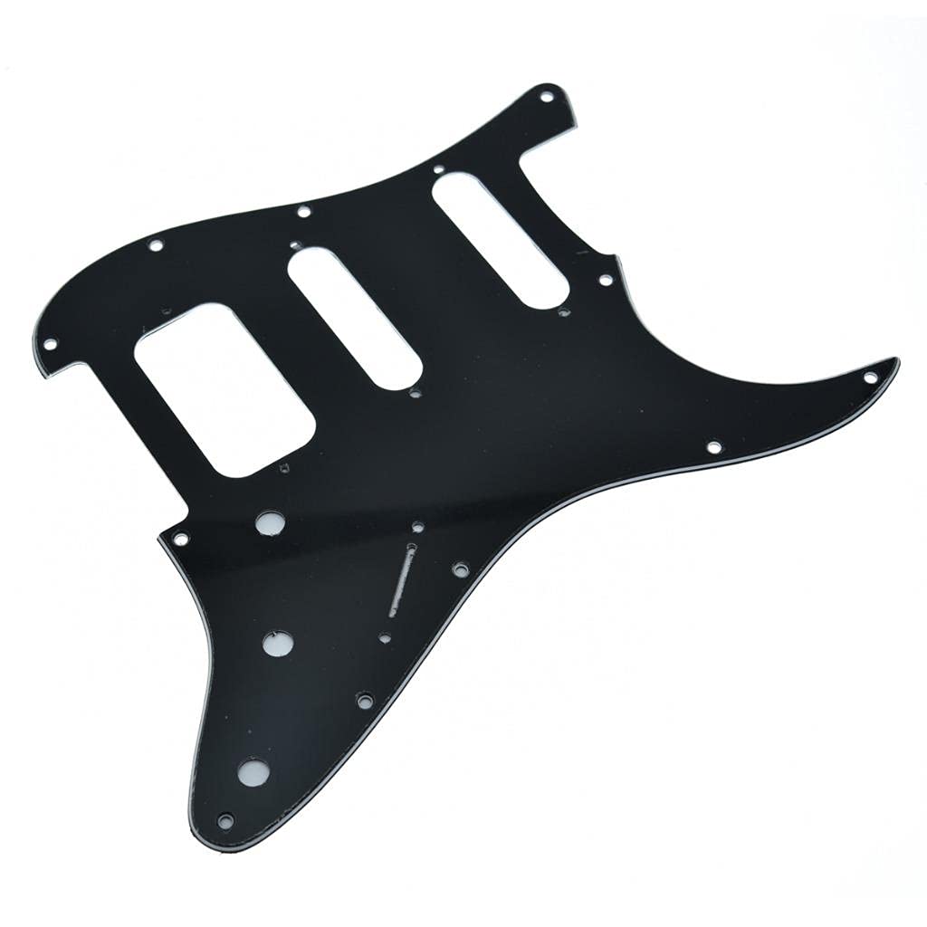 Dopro - Golpeador de guitarra Strat HSS de 11 agujeros, 2 tripulaciones Humbucking para American FD Stratocaster negro