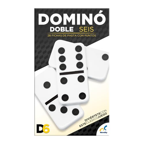 Juego de Mesa Dominó Novelty Corp Puntos Dobles 6 Estrategia y Diversión Juegos Familiares 28 Fichas