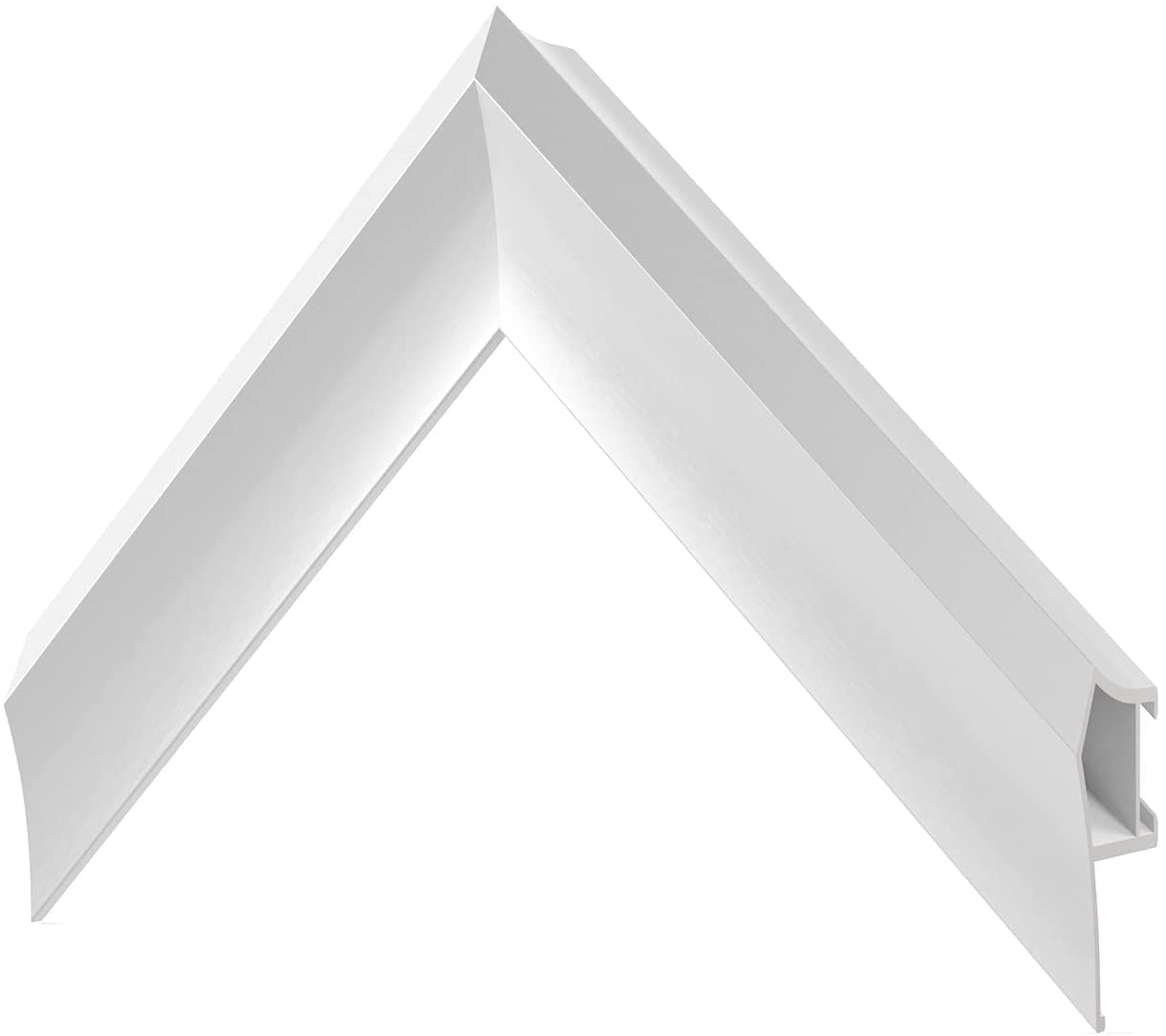 Marco My TV Deco - Marco de TV de aleación prismático, bisel blanco puro, compatible solo con Samsung The Frame TV (32 pulgadas, se adapta a Frame TV 2021-2025)