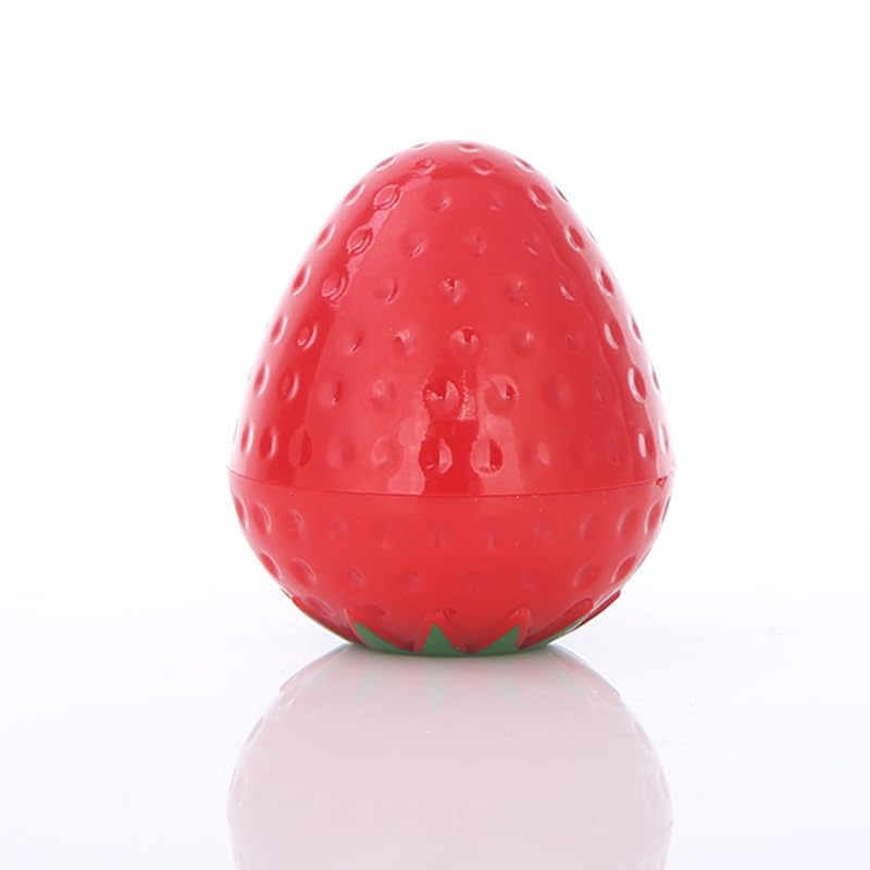 Caja de 24 Bálsamos Labiales con Extractos de Plantas para Labios Brillantes e Hidratados - Ideal para el Cuidado Invernal - Forma de Fresa - Empaque Atractivo