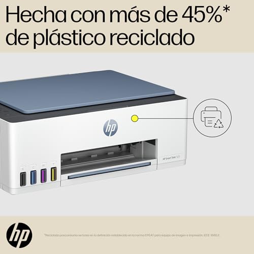 HP Impresora Multifuncional Smart Tank 525, Tinta Continua, Color, USB, Dúplex (Doble Cara) Manual, hasta 2 años de Garantía* (1F3W3A)