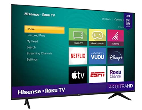 Hisense Televisión 2020 4K SmartTV Led con Sistema Roku, Compatible con Google Assistant y Alexa, Motion Rate 120, HDR10, DTS Studio Sound (50R6E3/ 50pulgadas)(Reacondicionado)