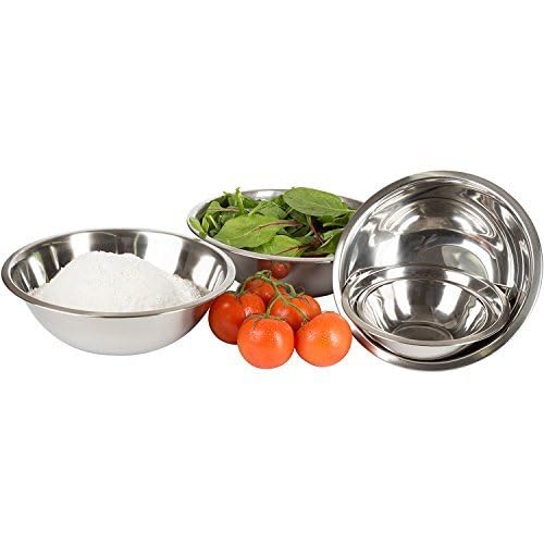 Culinary Depot - Juego de 6 cuencos para mezclar (acero inoxidable, para cocinar, hornear, preparar comidas, servir, rodar, ensaladas, 3/4-1.5-3-4-5-8 cuartos, acero inoxidable