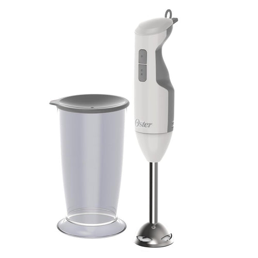 Batidora de Inmersión Oster Blanca con Función Turbo y Eje de Acero Inoxidable