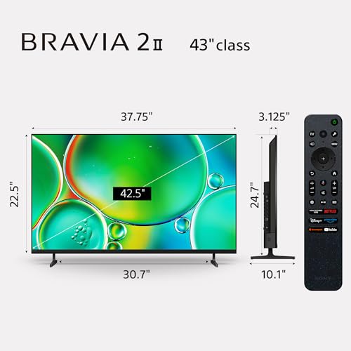 Sony BRAVIA 2 II Pantalla 43” LED 4K HDR Google TV 2025