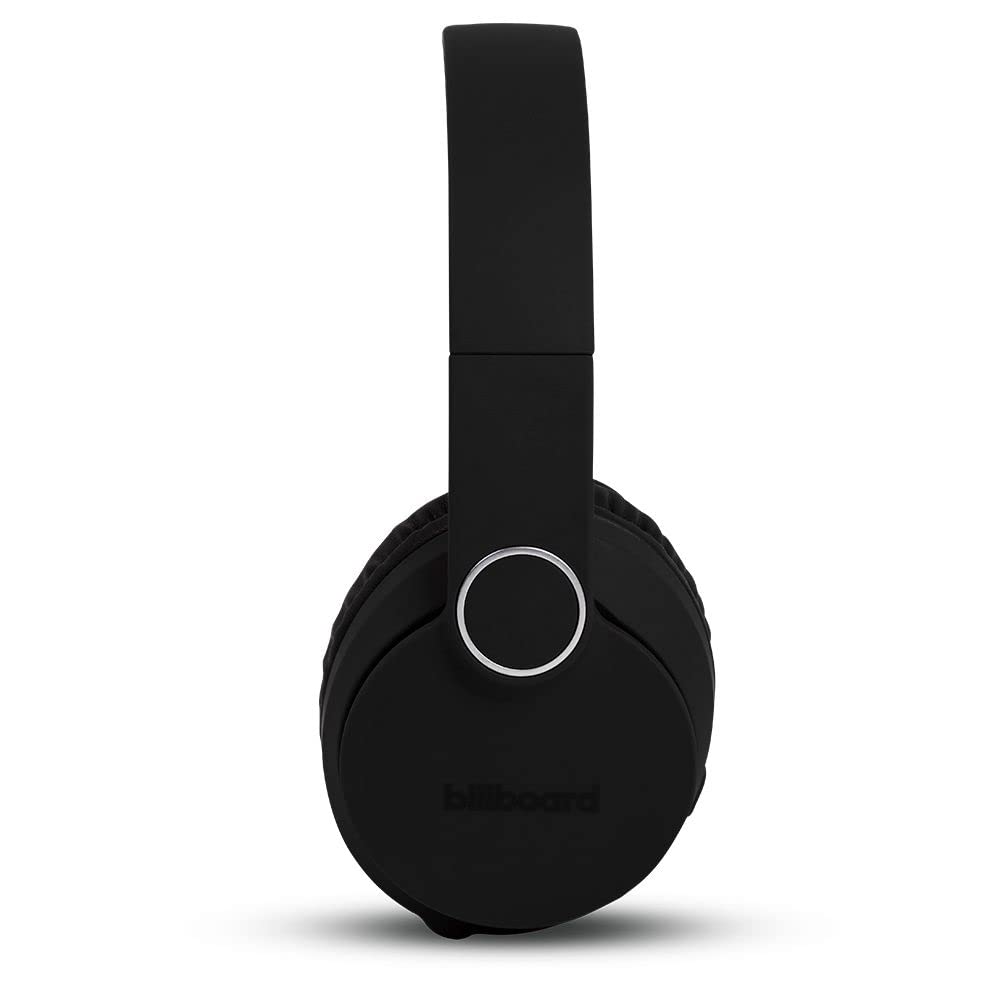 Billboard Audífonos Inalámbricos Soul Track On Ear | Cancelación De Ruido Ambiental | Batería De hasta 5 Horas Duración Función Auxiliar con Cable 3.5. mm | Micrófono, Modelo 2025 (Negro)