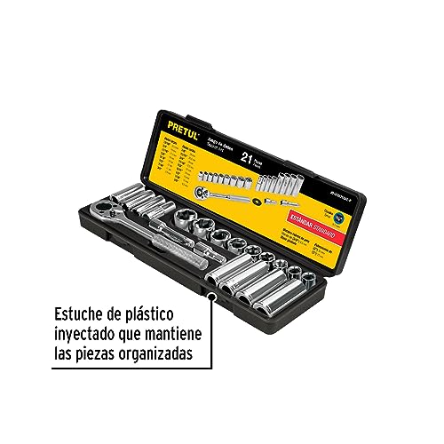 Juego de Autoclés Pretul SAE 21 Piezas 3/8"