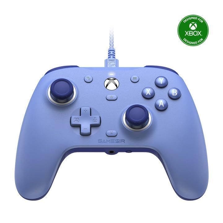 GameSir G7 SE - Controlador con cable para Xbox Series X|S, Xbox One y Windows 10/11, Plug and Play Gaming Gamepad con efecto reverberación joysticks/Hall Trigger, conector de audio de 3,5 mm (azul)
