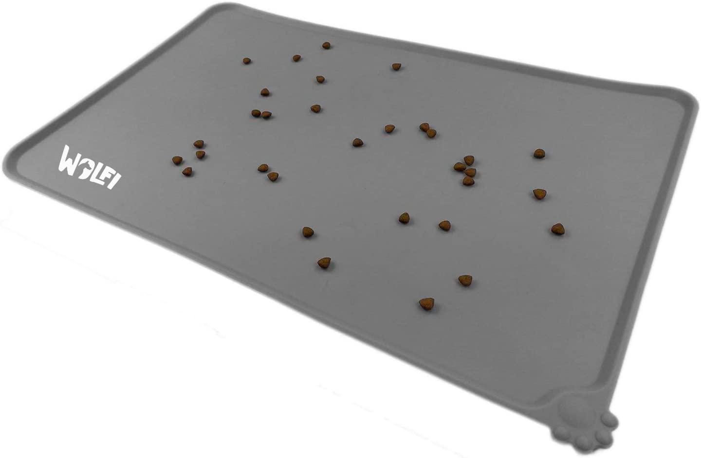 Tapete de Mascota Wolfi Gris Antiadherente de Silicona para Comer para Perro o Gato