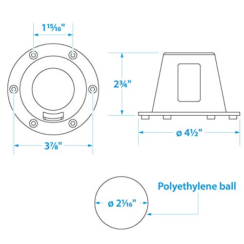 Boating Accessories New SEACHOICE Large Self BAILING SCUPPER SCP 18281
