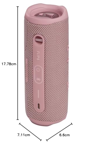JBL Flip 6 Bocina Portátil Bluetooth, 20W de Potencia, Reproducción 12 Horas, Resistente al Agua IP67 - Rosa