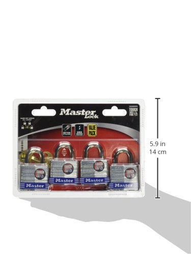 Candado Master Lock Plateado Ancho de 1-9/16 Pulgadas Grillete de 3/4 Pulgadas