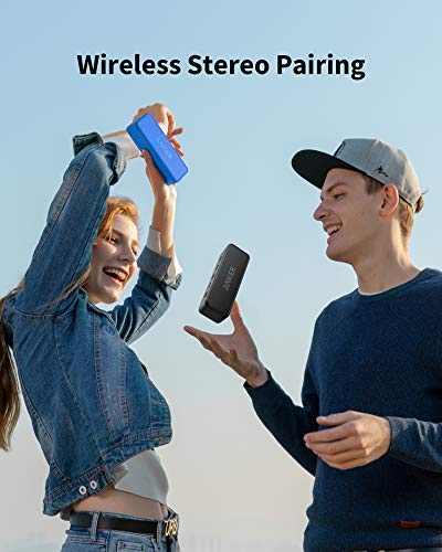 Soundcore Anker 2 Bocina Bluetooth Potente, batería de 24 Horas, protección contra el Agua IPX7, Graves enormes con Dos Controladores de Graves