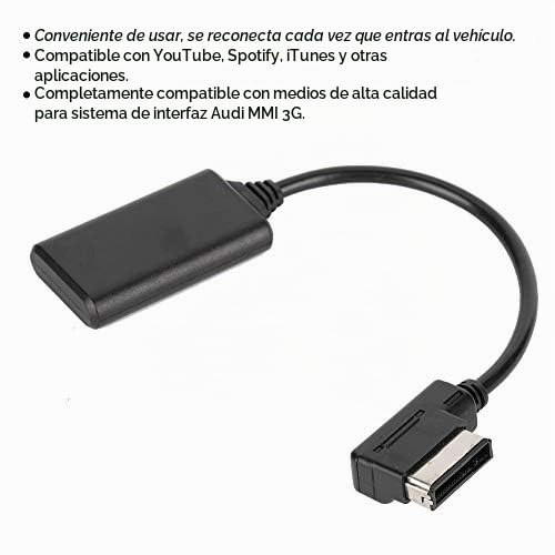 Cable de Audio Terisass Bluetooth5.0 AUX Adaptador de Interfaz de Música para A1 S8 AMI MMI MDI