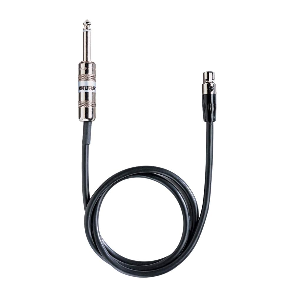 Cable de Instrumento Shure Negro de 2 Pies con Mini Conector 4 Pines a Conector 1/4 Pulgadas
