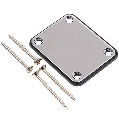 ogrmar cuello placa Fender con la tripulación cromado Repuestos para guitarra eléctrica 1pcs