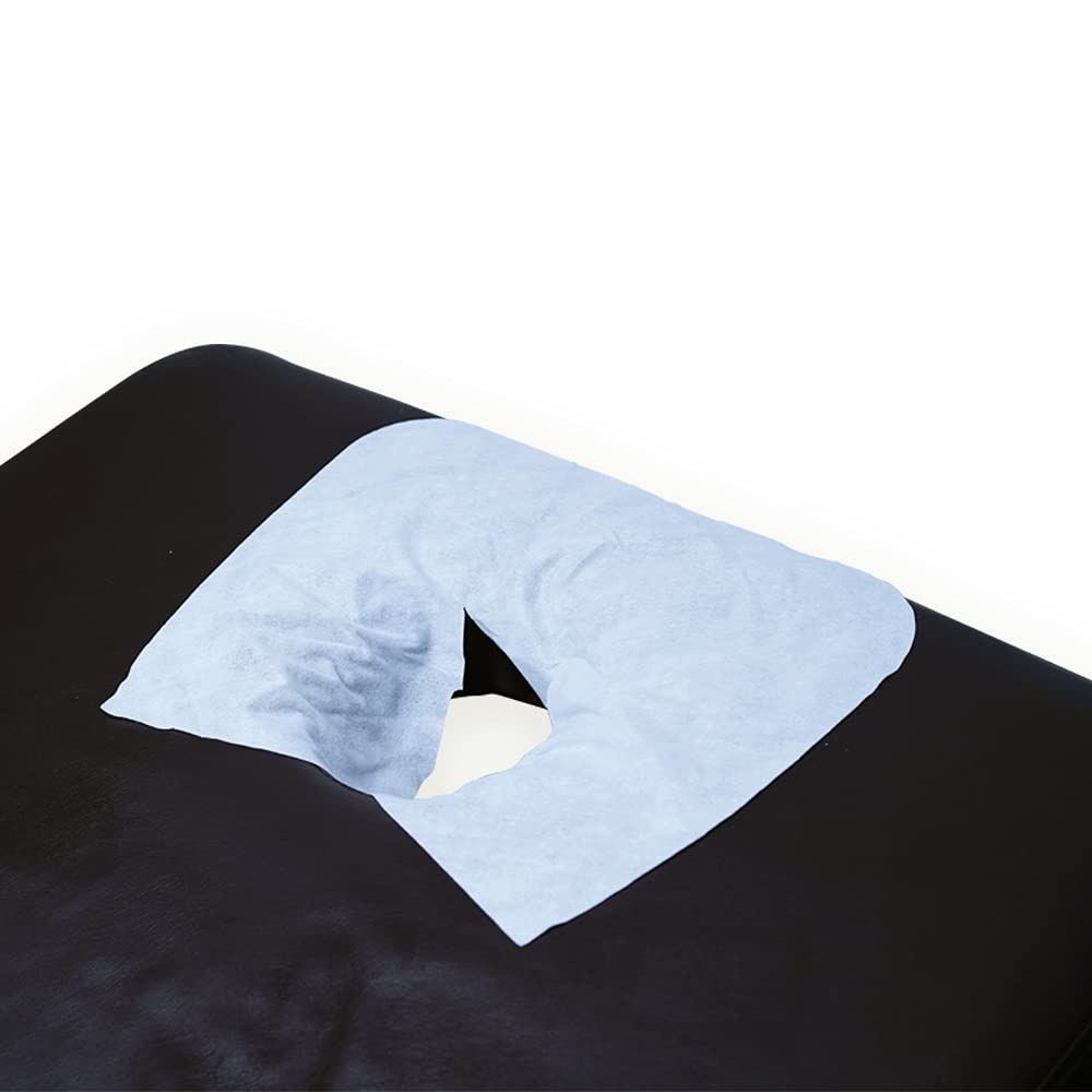 Huini Disposable Headrest Covers Soft Face Cradle Covers Non-Sticking for Massage Tables & Chairs 100 Count