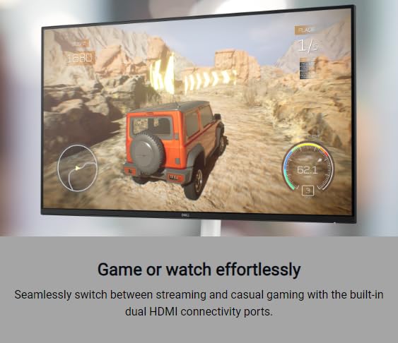 Dell Monitor QHD de 27 pulgadas, frecuencia de actualización de 100 Hz, relación de contraste de 1500:1, TÜV Rheinland Eye Comfort 4 estrellas, VESA, altavoz integrado de 2 x 5 W, pivote/giratorio