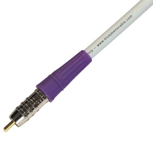 Azul jeans Cable LC-1 double-shielded Low capacitancia Subwoofer Cable, 10 foot, color blanco