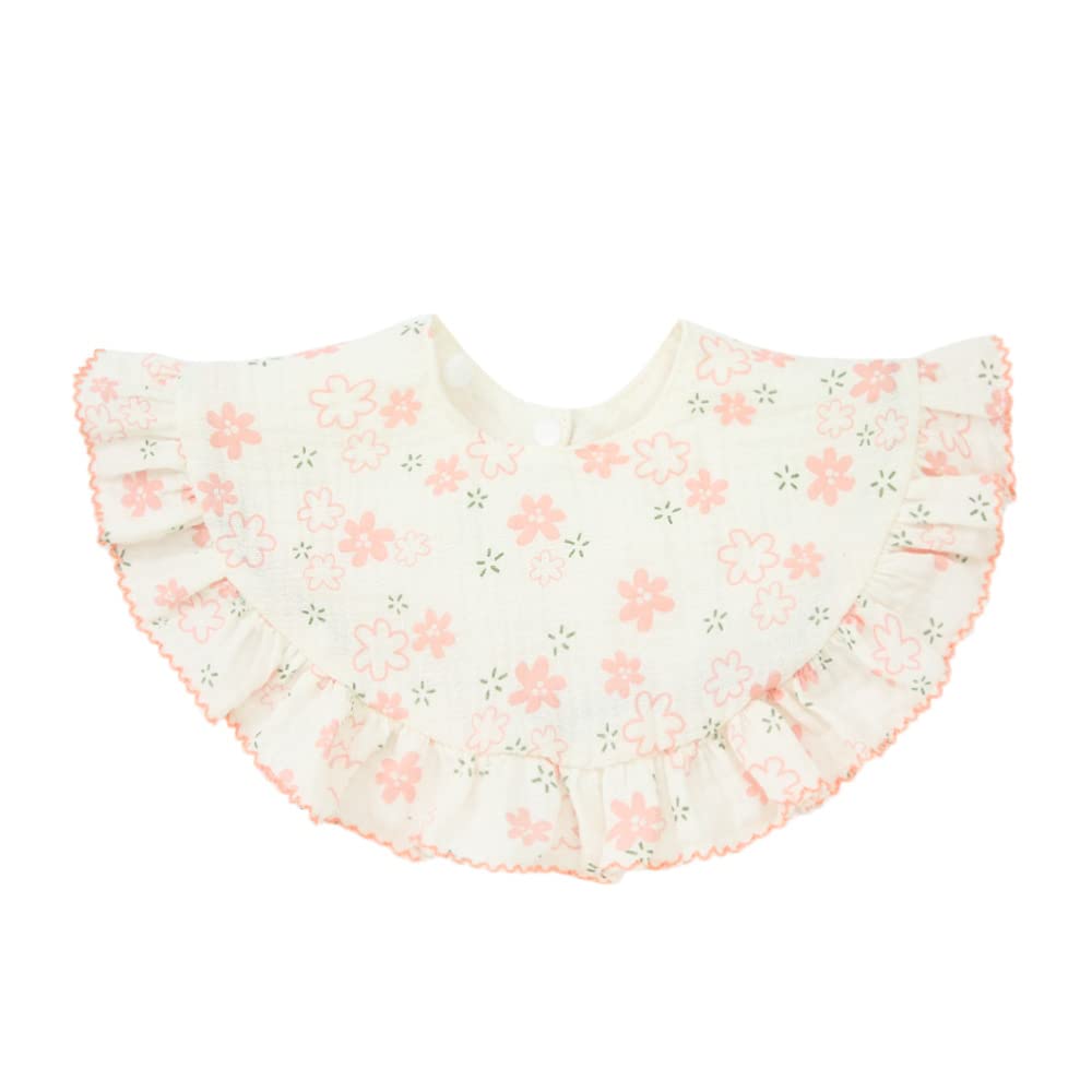 Nishine 4 baberos unisex de muselina para bebé, baberos giratorios de algodón de 360 grados, para dentición, alimentación y baberos para niño y niña, Conjunto Amarillo, One Size
