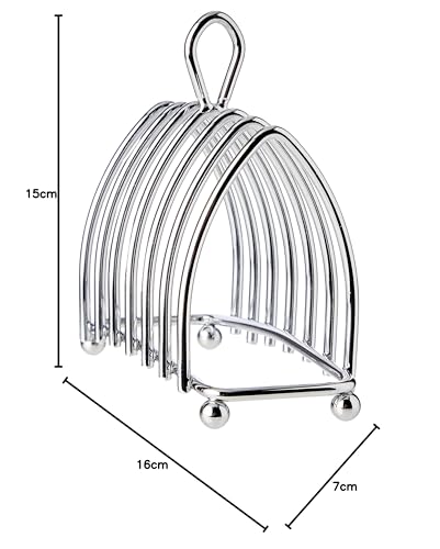 Kitchen Craft - Soporte para tostadas (6 rebanadas, cromado)