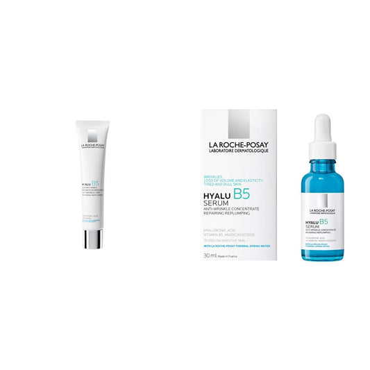 La Roche Posay Hyalu B5 Crema 40ml + Hyalu B5 Serum Facial de Acido Hialuronico con Vitamina B5 Puro. Suero Concentrado Antiarrugas, 30 ml