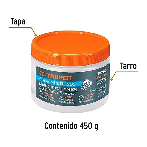 Grasa de Jabón Base Litio Truper para Chasis 450 gr