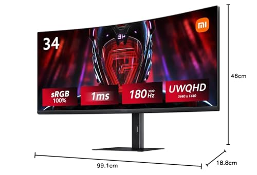 Monitor Gamer Xiaomi G34WQi US 34 Pulgadas 2K 2560p 180Hz