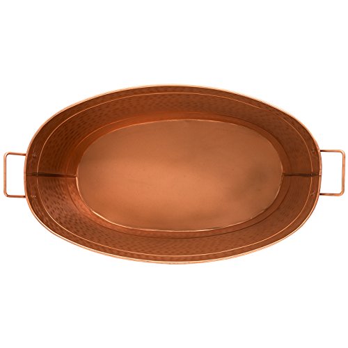 ACHLA Designs tina ovalada martillada chapada en cobre