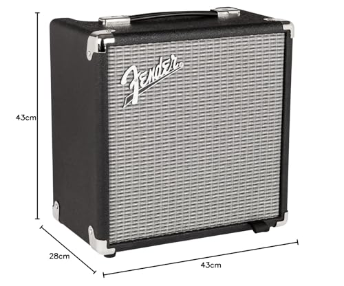 Fender Amplificador de Bajo Eléctrico Rumble 15 (V3), Black and Silver, 120V