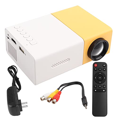 GOTOTOP Mini LED Portátil Pocket Pico Projector Gran para Ni?os HD 1080P Compatible con HDMI AV VGA USB Conectar a PC Laptop de Navidad para(U.S. Standard (110V-240V))
