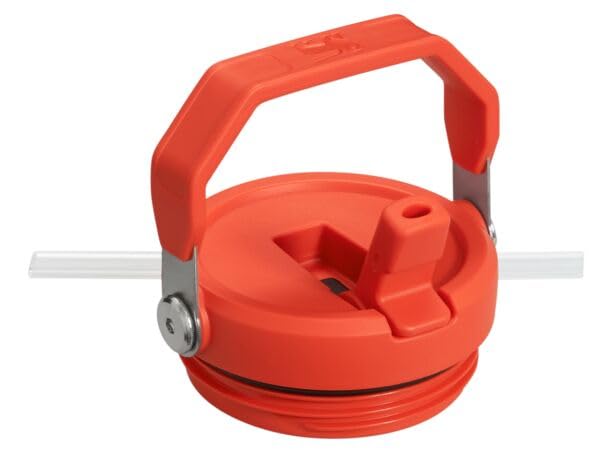 Vaso Stanley ciruela con Asa y Popote Abatible, 20 onzas, Acero Inoxidable Aislado, Resistente a Fugas, sin BPA
