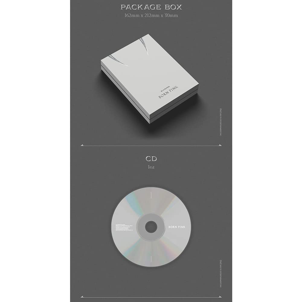 DREAMUS BORNPINK - Juego de 2º álbum [rosa nacido] caja [versión gris] + póster plegado YGP0181
