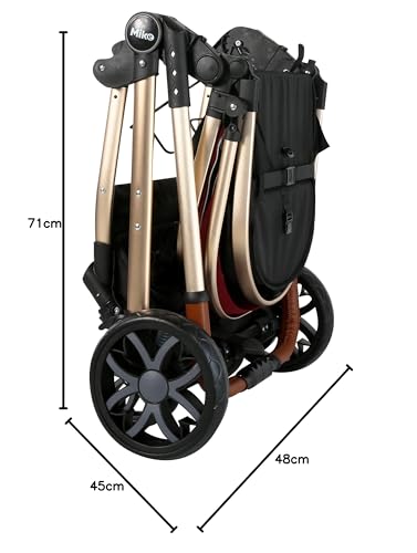 INFANTI | Carriola para Bebe MIKE Vino | Carreola con Portabebé - Carriola de Viaje Plegable - Carrito para Bebe Travel System con Asiento Reversible | Cosas para Bebes Recien Nacidos hasta 15 kg