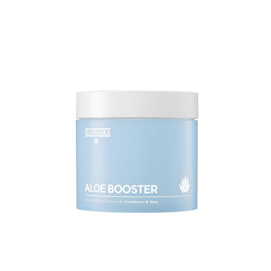 GLUTANEX™ ALOE BOOSTER Crema Gel Calmante, Hidratante, Reparadora y Antioxidante con Glutatión, PDRN de Salmón, Pantenol, Extracto de Aloe Vera y Triple Ácido Hialurónico (200ml.) De Corea del Sur.