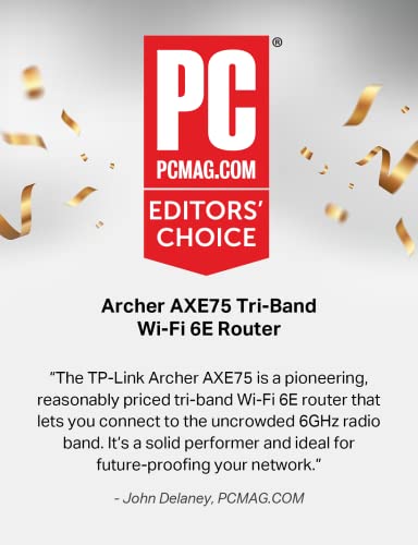 Router de Internet Inalámbrico TP-Link Gigabit AXE5400 WiFi 6E Triple Banda para Juegos