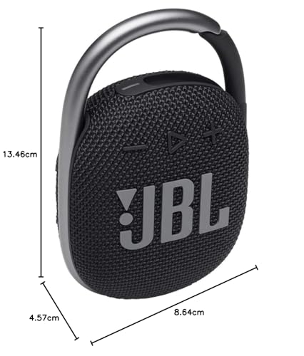 JBL Clip 4 Altavoz portátil con Bluetooth, batería integrada, función Impermeable y Resistente al Polvo - Negro (JBLCLIP4BLKAM) (Reacondicionado)