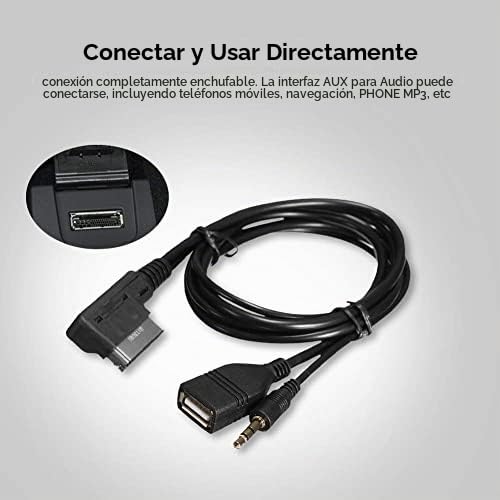 Cable Auxiliar USB Keenso 3.5 mm Adaptador de Audio para Automóviles
