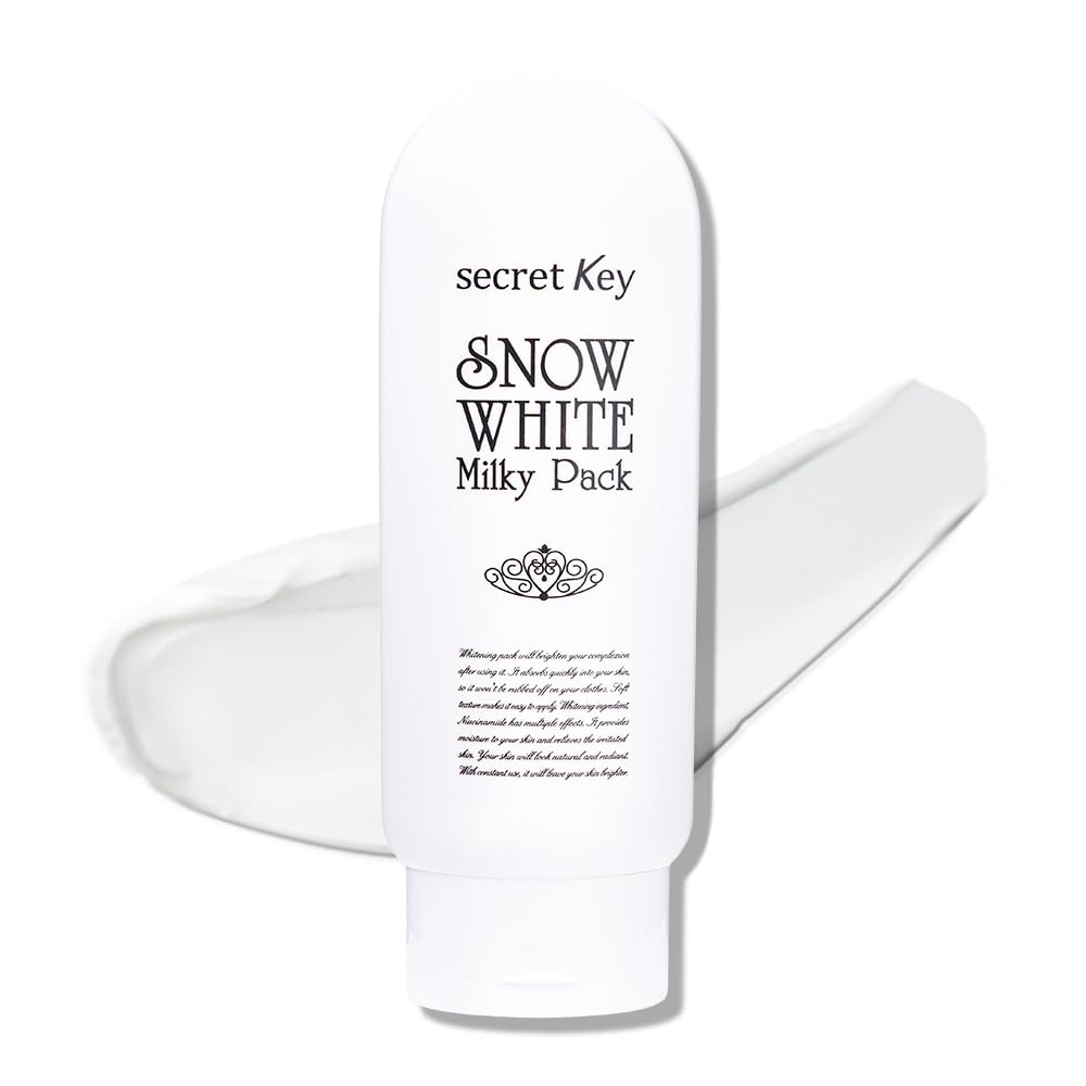 Secret Key Snow White Whitening Milky Pack Mask For Face And Body, 4 Ounce