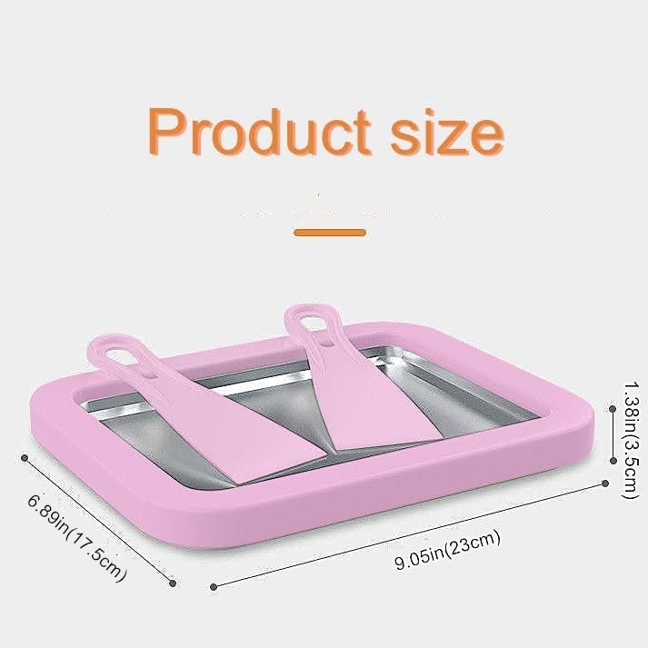 Baotkere - Máquina para hacer helado suave, rosado, manual, incluye 2 raspadores, ideal para helados, gelatina y batidos