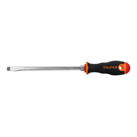 Desarmador Plano Truper Mango Comfort Grip 3/8 x 8 Pulgadas