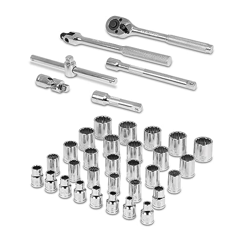 Juego de Autoclé Truper Mixto 3/8 pulg 36 Piezas