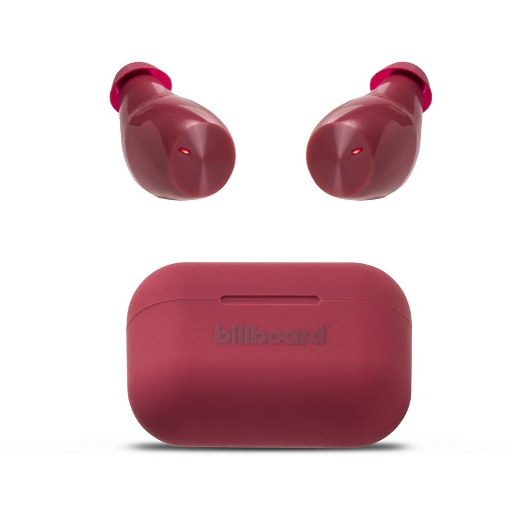 Billboard Audífonos Inalámbricos Earbuds Soul Track, Micrófono Incorporado, Resitente A Salpicaduras, Asistente De Voz, Batería De hasta 36 Horas De Duración Modelo 2025 (Tinto)