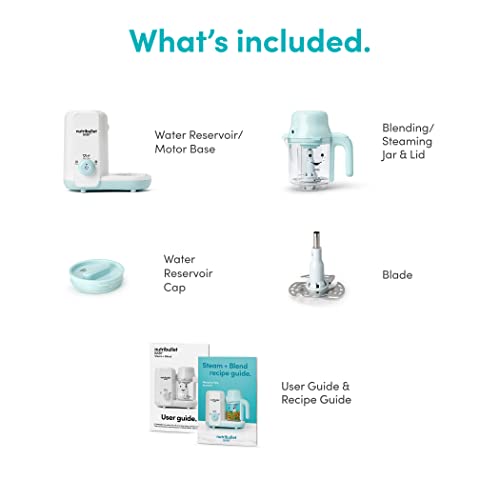 Procesador de Alimentos NutriBullet blanco azul Baby Steam + Blend
