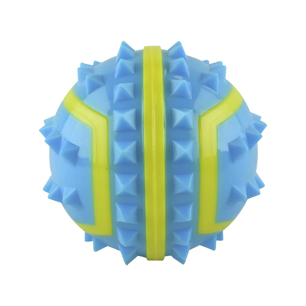 Fancy Pets Pelota Fetch Spiky Color Azul Tamaño Mediano para Perro